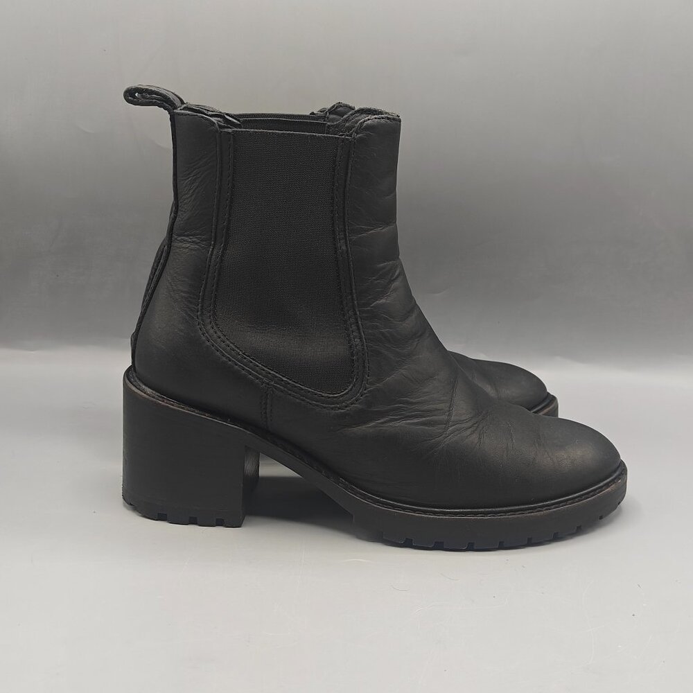 Thursday Boot Co. The Knockout, High heeled Chelsea boot Black Matte Women's 6.5